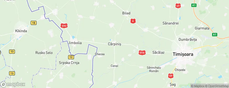 Cărpiniş, Romania Map