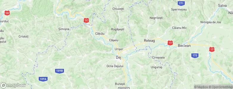 Căşeiu, Romania Map
