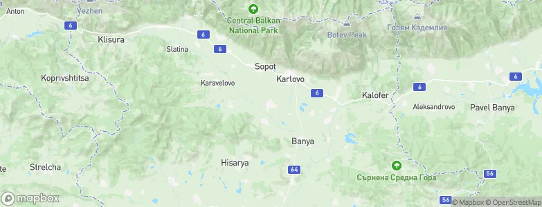 Dabene, Bulgaria Map
