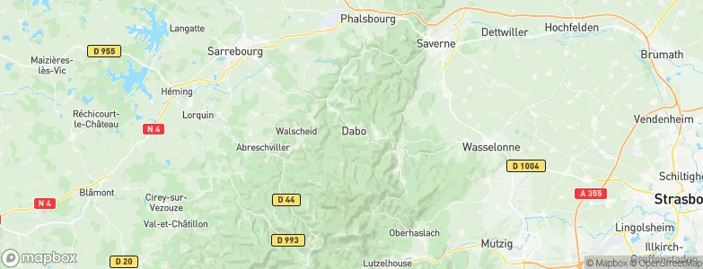Dabo, France Map