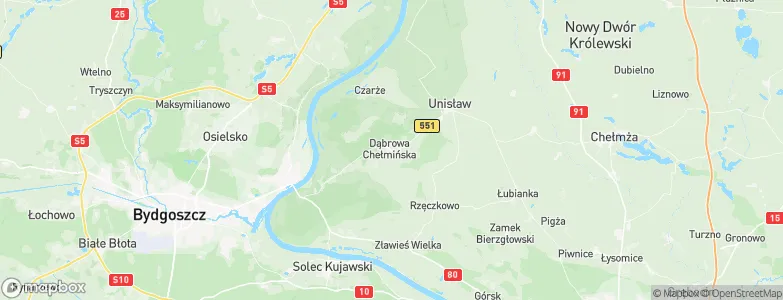 Dąbrowa Chełmińska, Poland Map