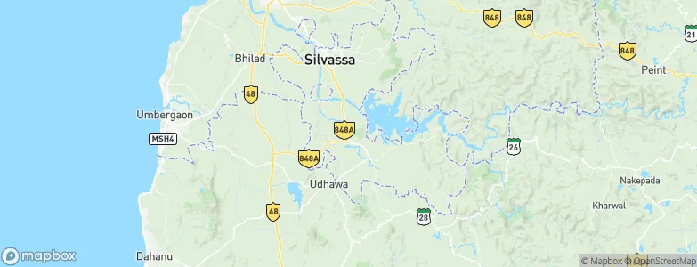 Dadra and Nagar Haveli, India Map