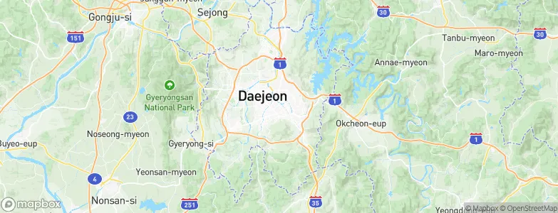 Daejeon, South Korea Map