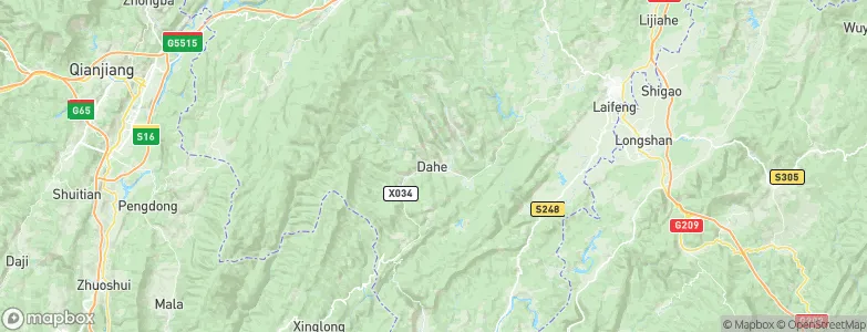 Dahe, China Map