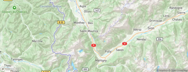 Dailly, Switzerland Map