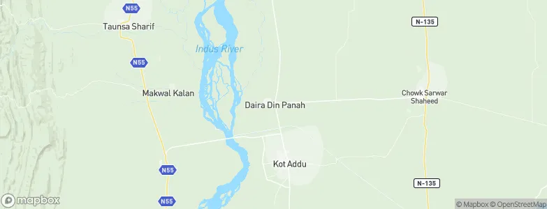 Daira Din Panah, Pakistan Map