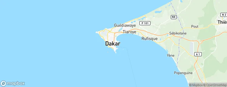 Dakar, Senegal Map