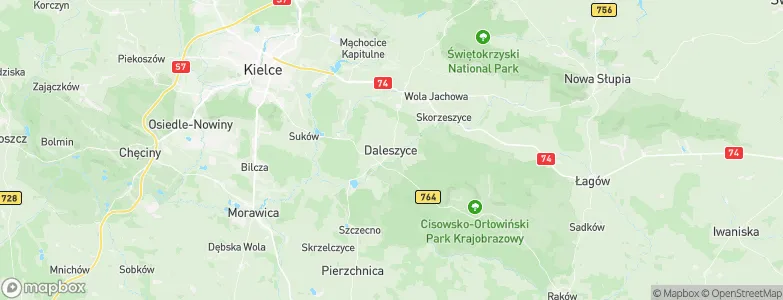 Daleszyce, Poland Map