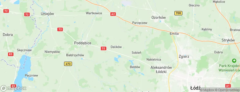 Dalików, Poland Map