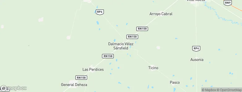Dalmacio Vélez Sársfield, Argentina Map