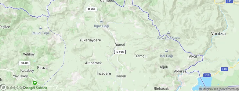 Damal, Turkey Map
