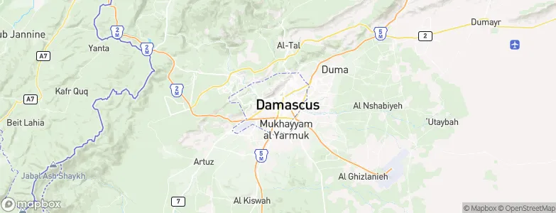 Damascus, Syria Map