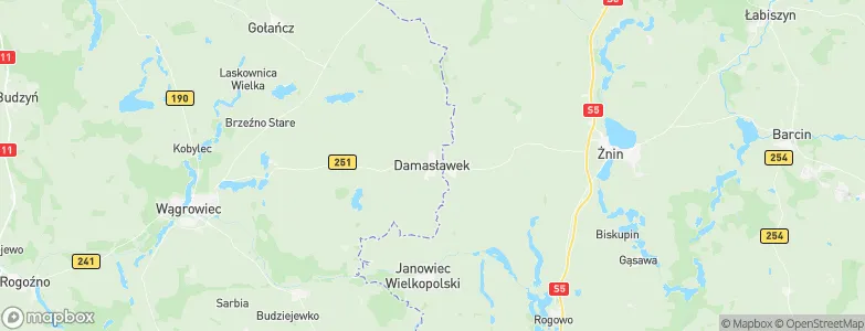 Damasławek, Poland Map