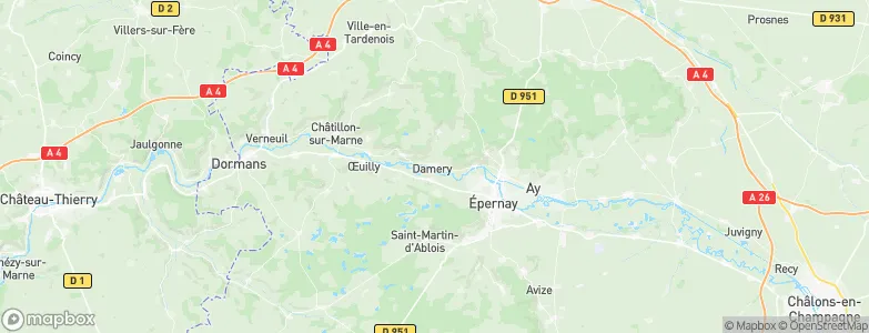 Damery, France Map