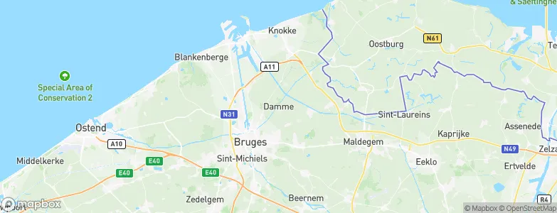 Damme, Belgium Map