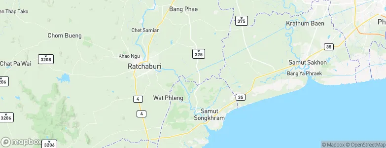 Damnoen Saduak, Thailand Map