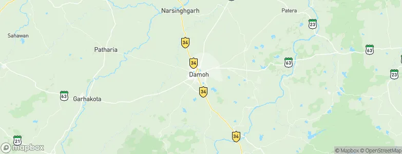 Damoh, India Map