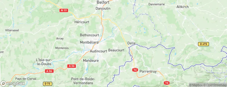 Dampierre-les-Bois, France Map