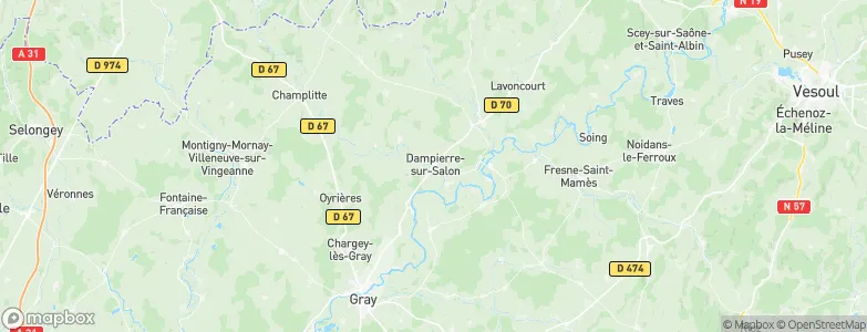 Dampierre-sur-Salon, France Map