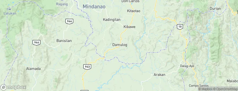Damulog, Philippines Map