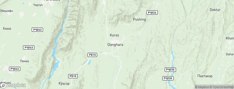 Danghara, Tajikistan Map