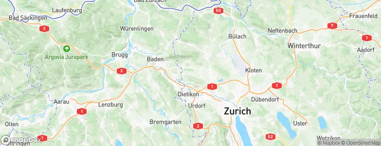 Dänikon / Bifang, Switzerland Map