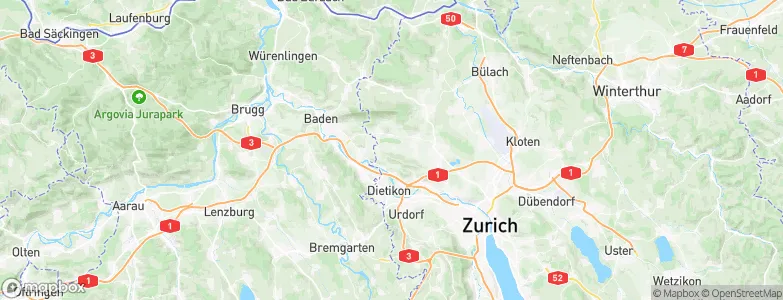 Dänikon, Switzerland Map
