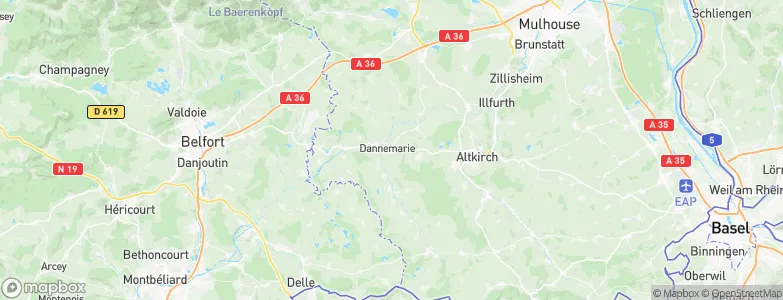 Dannemarie, France Map