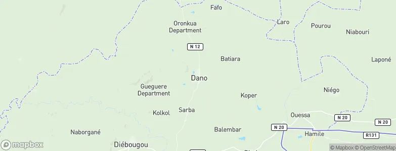 Dano, Burkina Faso Map