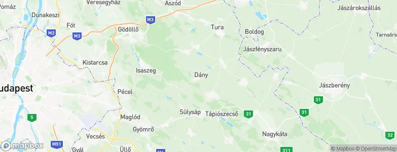 Dány, Hungary Map