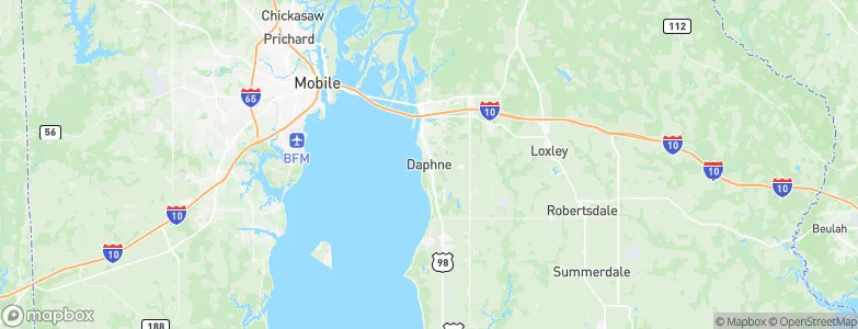 Daphne, United States Map