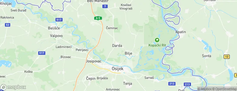 Darda, Croatia Map