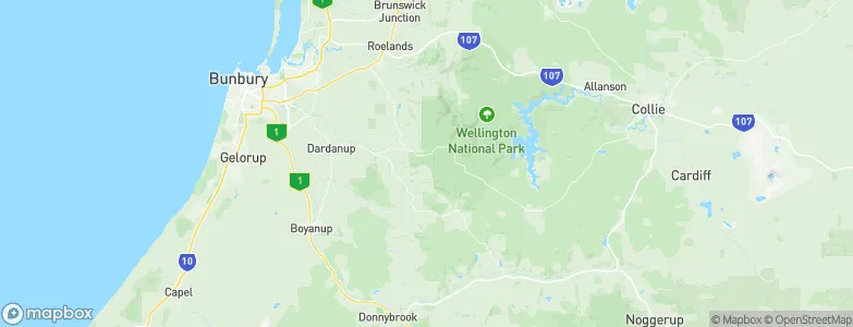 Dardanup, Australia Map