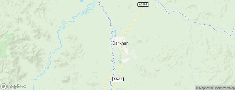 Darhan, Mongolia Map