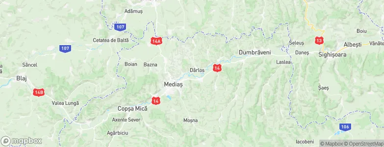 Dârlos, Romania Map