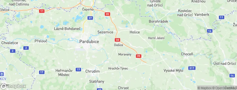 Dašice, Czechia Map