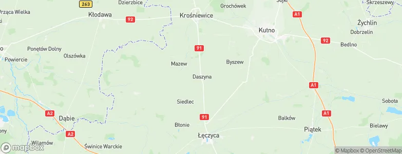 Daszyna, Poland Map