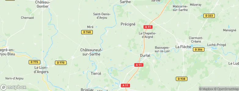 Daumeray, France Map