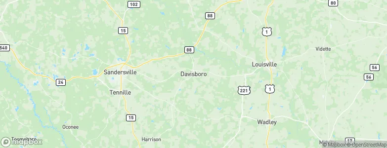 Davisboro, United States Map