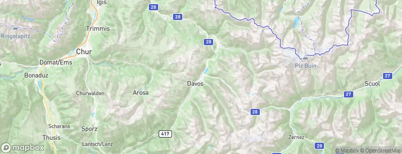 Davos Dorf, Switzerland Map