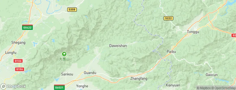 Daweishan, China Map