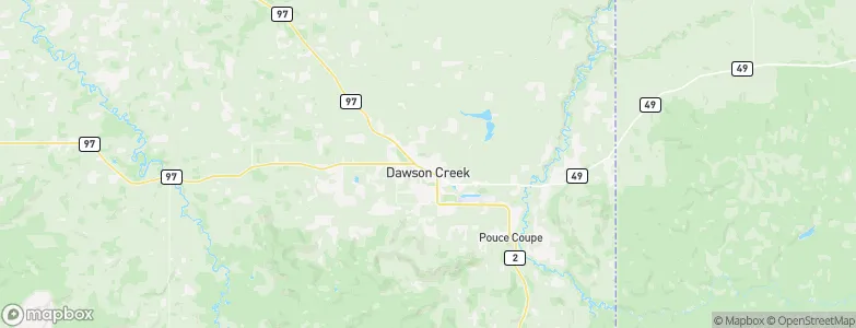 Dawson Creek, Canada Map