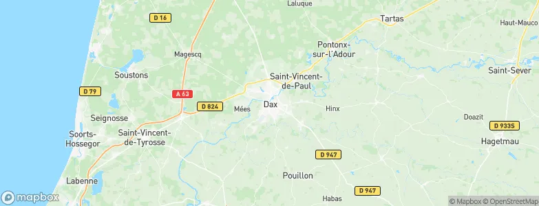 Dax, France Map