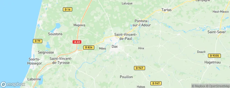 Dax, France Map