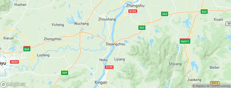 Dayangzhou, China Map