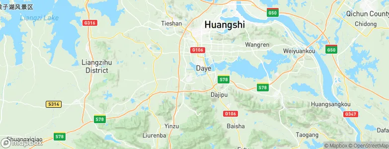 Daye, China Map