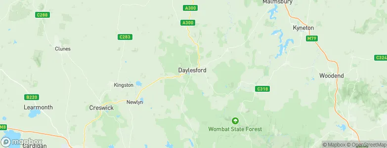 Daylesford, Australia Map