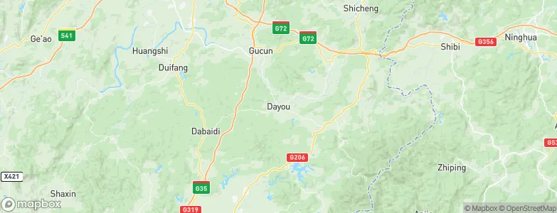 Dayou, China Map