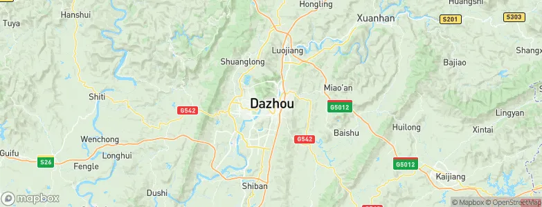 Dazhou, China Map