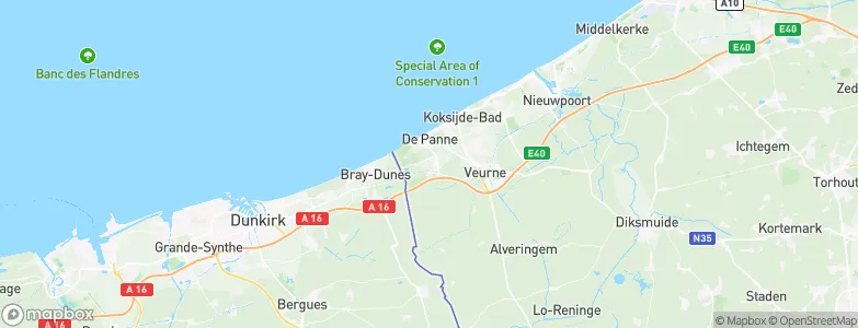 De Panne, Belgium Map